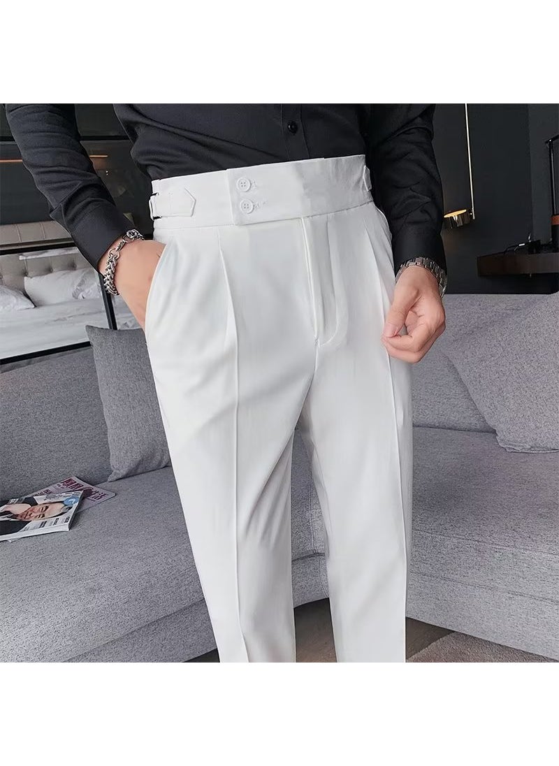 Generic - Naples Slim Fit Casual Chinos for Men Black - Image 1