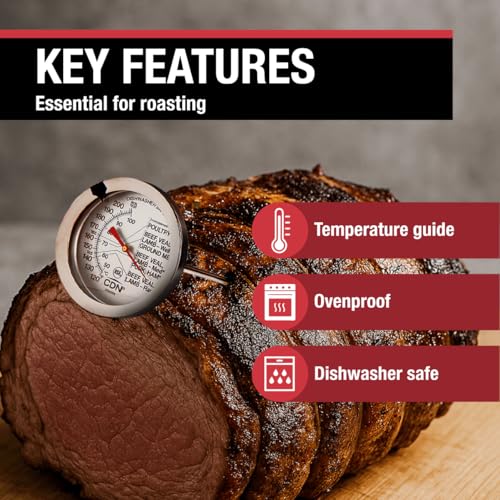 CDN Ovenproof Meat Thermometer NSF Certified Pro Accurate, Temperature Guide on 2" Dial - Easy-to-Read - Poultry, Roasting, Waterproof - IRM200 - Image 2