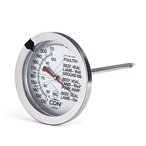 CDN Ovenproof Meat Thermometer NSF Certified Pro Accurate, Temperature Guide on 2" Dial - Easy-to-Read - Poultry, Roasting, Waterproof - IRM200 - Image 1