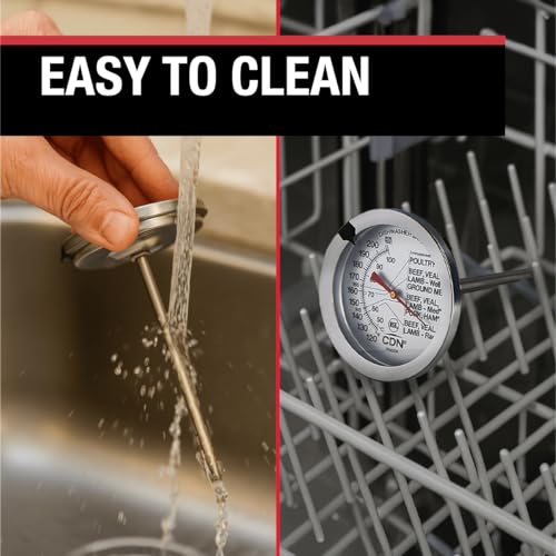 CDN Ovenproof Meat Thermometer NSF Certified Pro Accurate, Temperature Guide on 2" Dial - Easy-to-Read - Poultry, Roasting, Waterproof - IRM200 - Image 5