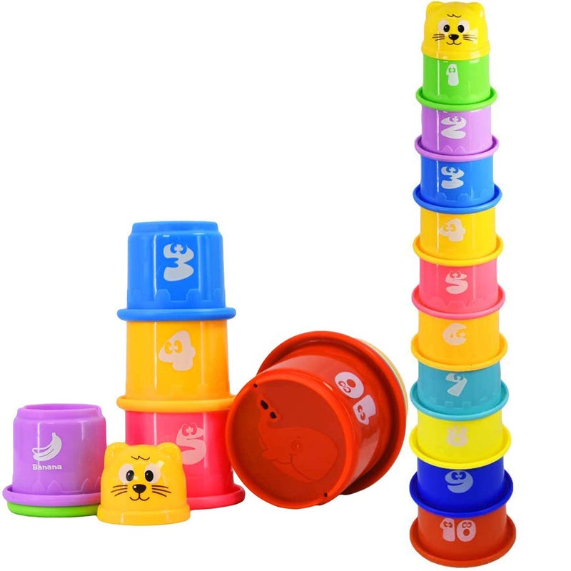 MTS أكواب م stacking للأطفال 11 قطعة لعبة تعليمية لمرحلة ما قبل المدرسة برج ال stacking هرم - Image 2