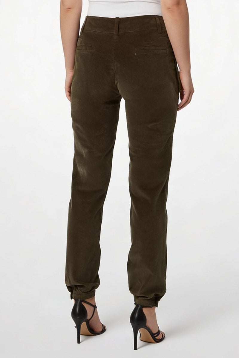 Harmont & Blaine Women Regular Fit Textured Corduroy Pants, Olive - Image 4