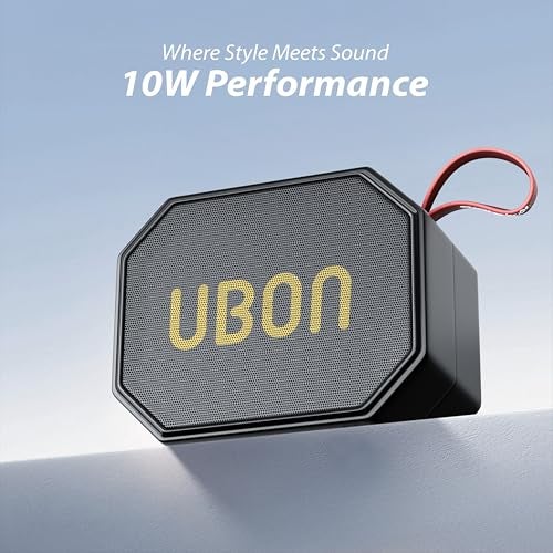 UBON Boom SP-44 10 Watt Wireless Portable Speaker | 8 Hours Long Playtime,Multiple Connectivity (Black) - Image 2