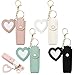 Arvintas 4 PACK PU Leather Potable Chapstick Holder Key Chain Bulk with Mirror, Lipstick Keychain, Lip Balm Organizer Holder Lipstick Travel Makeup Storage Case for Women Girls (Style 1) - Image 2