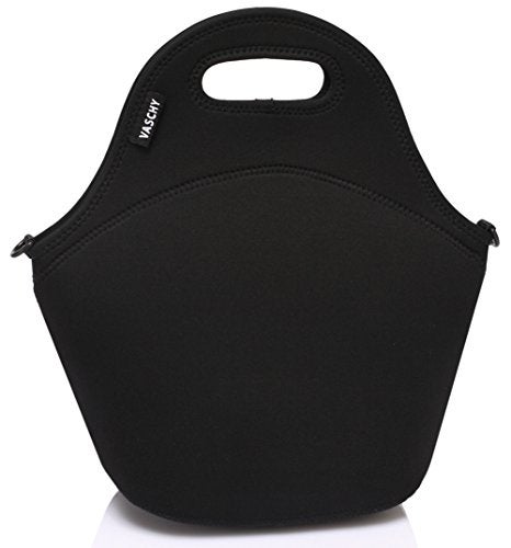 VASCHY Neoprene Insulated Lunch Bag Tote for Men or Women 12.9x13.4x6.3 inch with Detachable Adjustable Shoulder Strap - Image 1