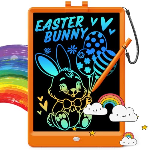 ORSEN LCD Writing Tablet 10 Inch Colorful Doodle Board Drawing Tablet Erasable Reusable Writing Pad Educational for 38 Year Old Girls BoysOrange - Image 1