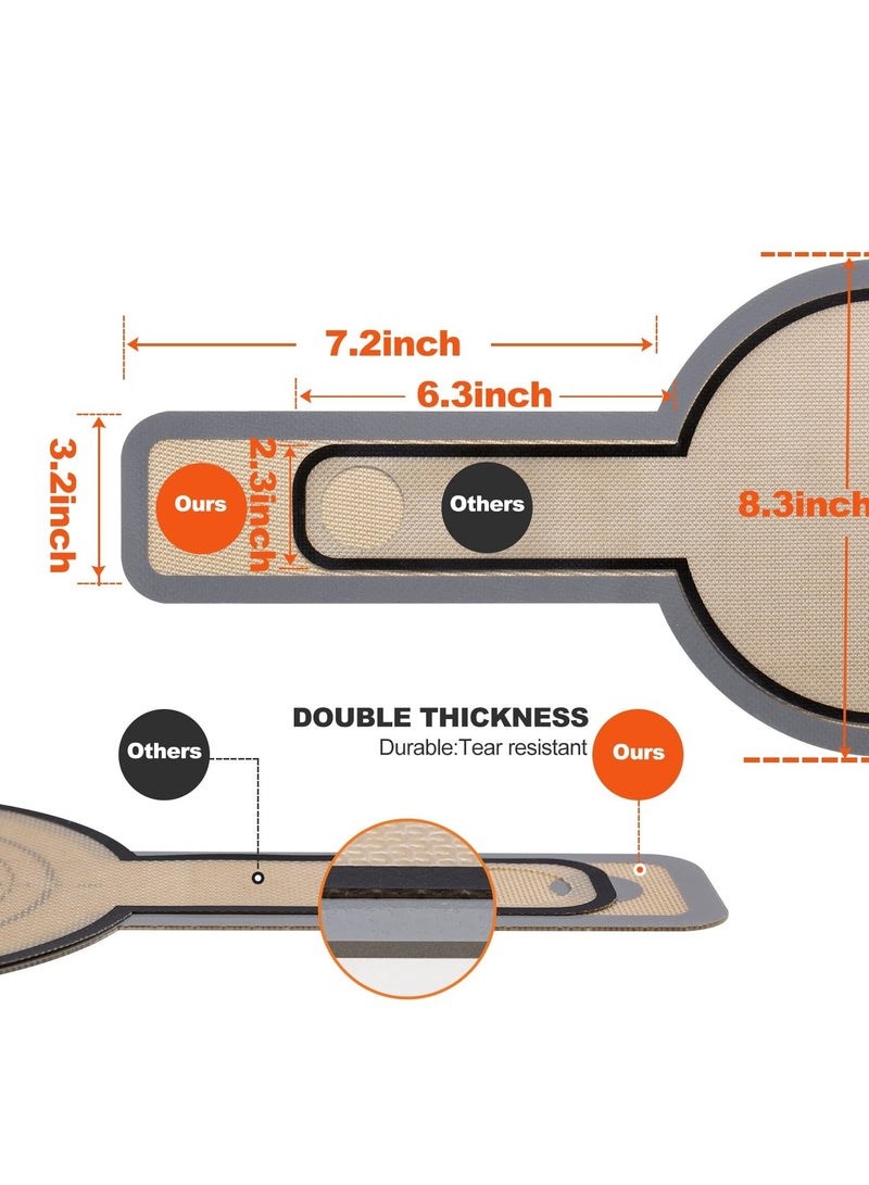 sokany 2 Pack Silicone Bread Sling Dutch Oven, Best Japan Silicone, Non-stick, Easy Clean Reusable Silicone Bread Baking Mat. With Extra Long Handles Bread Baking Sheet Liner (Grey) - Image 2
