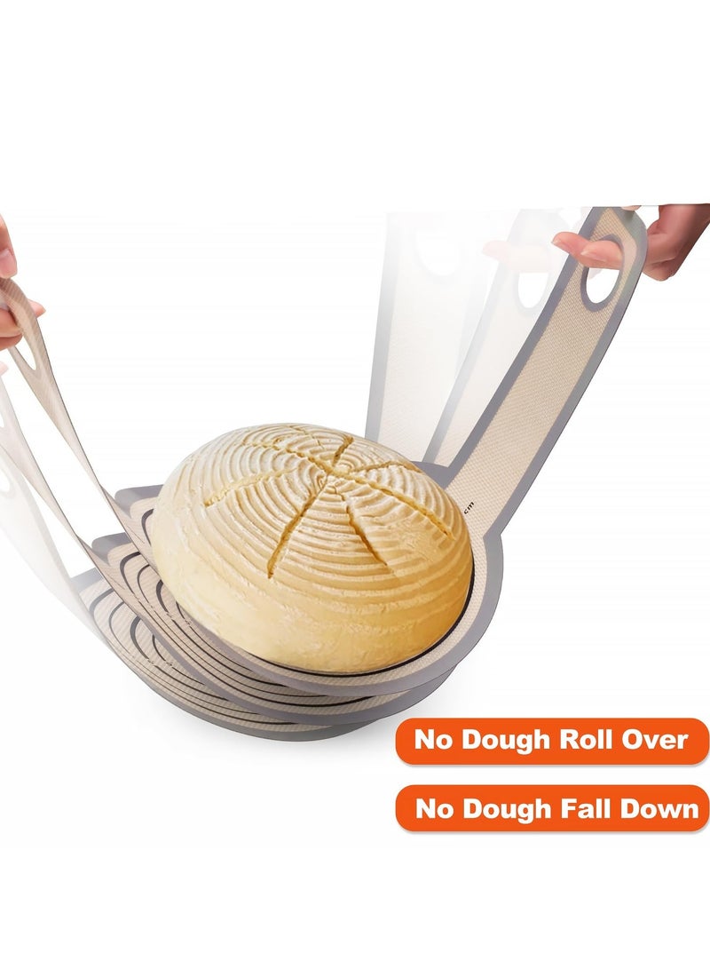 sokany 2 Pack Silicone Bread Sling Dutch Oven, Best Japan Silicone, Non-stick, Easy Clean Reusable Silicone Bread Baking Mat. With Extra Long Handles Bread Baking Sheet Liner (Grey) - Image 3