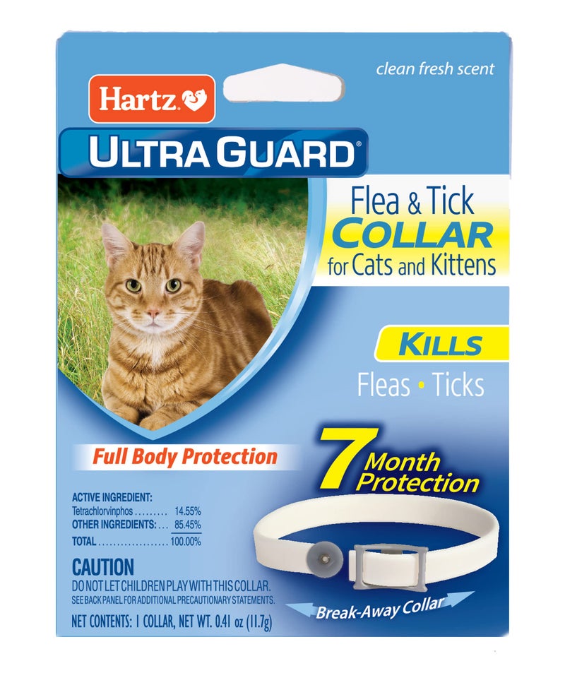 Hartz UltraGuard Flea & Tick Collar for Cats and Kittens, 7 Month Flea and Tick Protection and Prevention, White - Image 1
