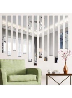 Horoof Market 10 PCs Acrylic Mirror Wall Stickers Set - Decorative Silver & Gold Adhesive Panels  - Image 2