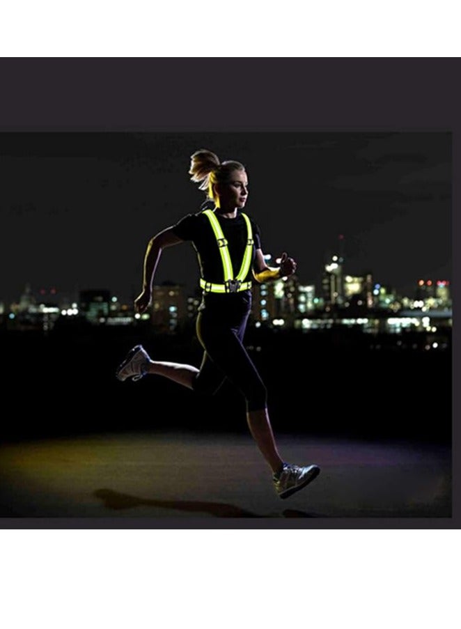 Vaultex High Visibility Reflective Vest, Lightweight Running Gear Safety Vest Adjustable Hi Vis Vest Belt Bike Vest High Viz Bands Stripes for Outdoor Night Running, Jogging, Hiking, Cycling - Image 5