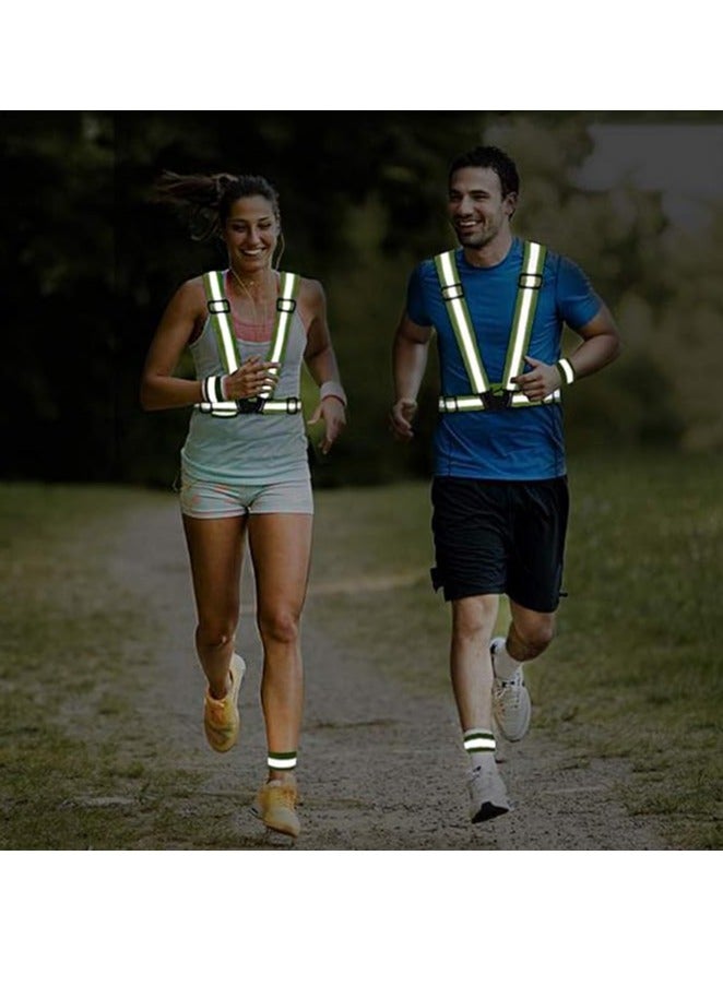 Vaultex High Visibility Reflective Vest, Lightweight Running Gear Safety Vest Adjustable Hi Vis Vest Belt Bike Vest High Viz Bands Stripes for Outdoor Night Running, Jogging, Hiking, Cycling - Image 3