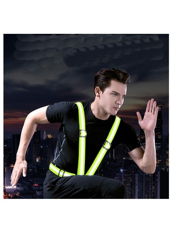 Vaultex High Visibility Reflective Vest, Lightweight Running Gear Safety Vest Adjustable Hi Vis Vest Belt Bike Vest High Viz Bands Stripes for Outdoor Night Running, Jogging, Hiking, Cycling - Image 4
