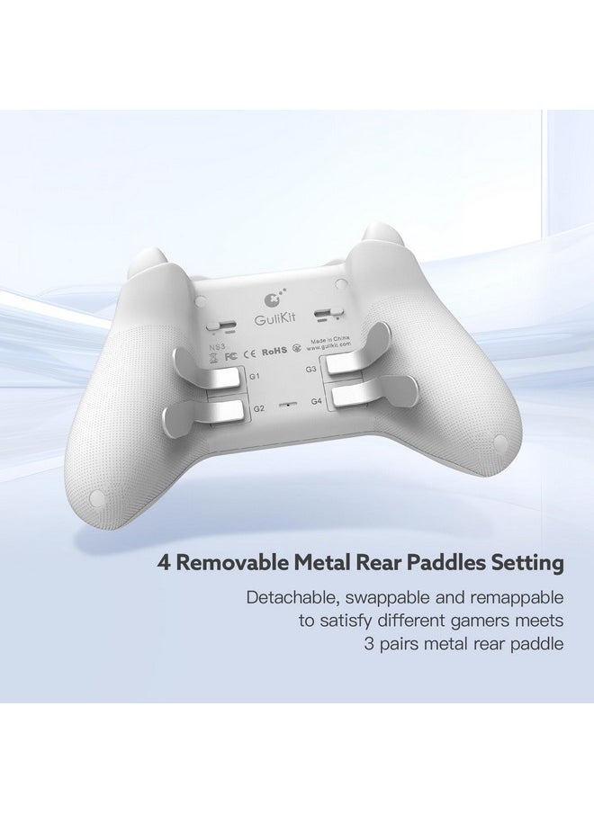 Gulikit - Kk3 Max Controller, Kingkong 3 Pro Switch Controller (No Drift) For Switch/Pc/Android/Macos/Ios With 4 Back Buttons, Hall Joysticks And Triggers, Maglev/Rotor/Hd Vibration (White) - Image 1