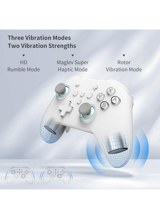 Gulikit - Kk3 Max Controller, Kingkong 3 Pro Switch Controller (No Drift) For Switch/Pc/Android/Macos/Ios With 4 Back Buttons, Hall Joysticks And Triggers, Maglev/Rotor/Hd Vibration (White) - Image 1