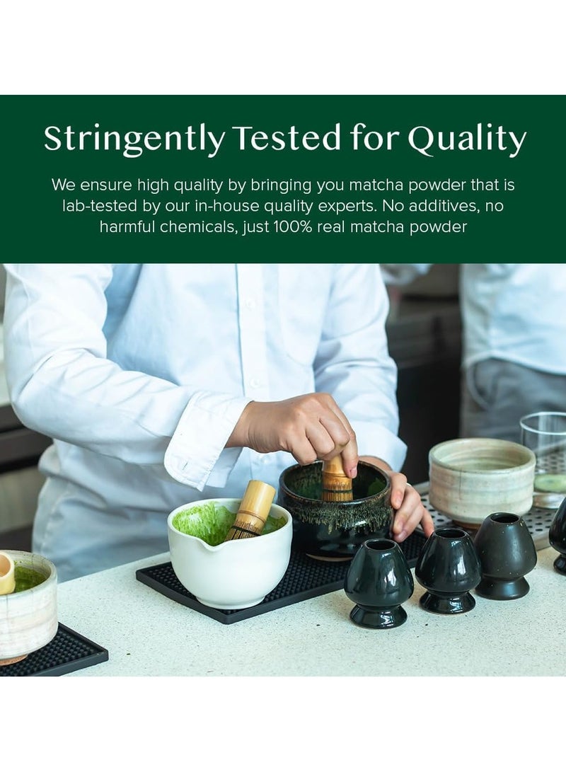 فادام مسحوق شاي ماتشا أخضر ياباني معتمد من اليابان 50 جم 25 حصة 100 في المئة ماتشا أصلي نقي 100 في المئة مع مضادات أكسدة عالية من أوجي كيوتو اليابان - Image 3