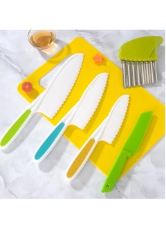 spa luxetique Child-Safe Plastic Fruit Knife Set with Cutting Board - 17-Piece Educational Toy Kitchen Tools (Serrated Edge, Non-Slip Handle) | BPA-Free, Durable & Lightweight  - Image 3