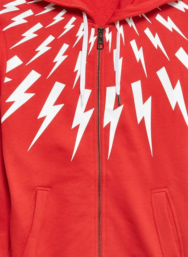 neil barrett Little Lightening Bolt Hoodie