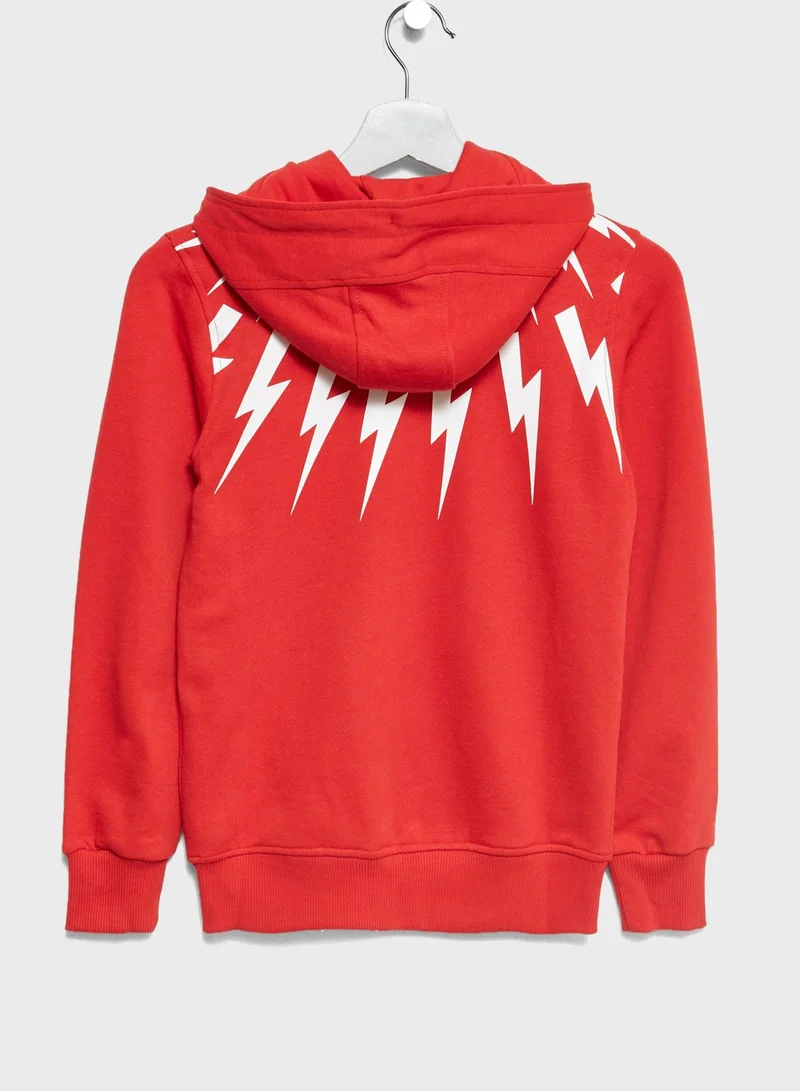 neil barrett Little Lightening Bolt Hoodie
