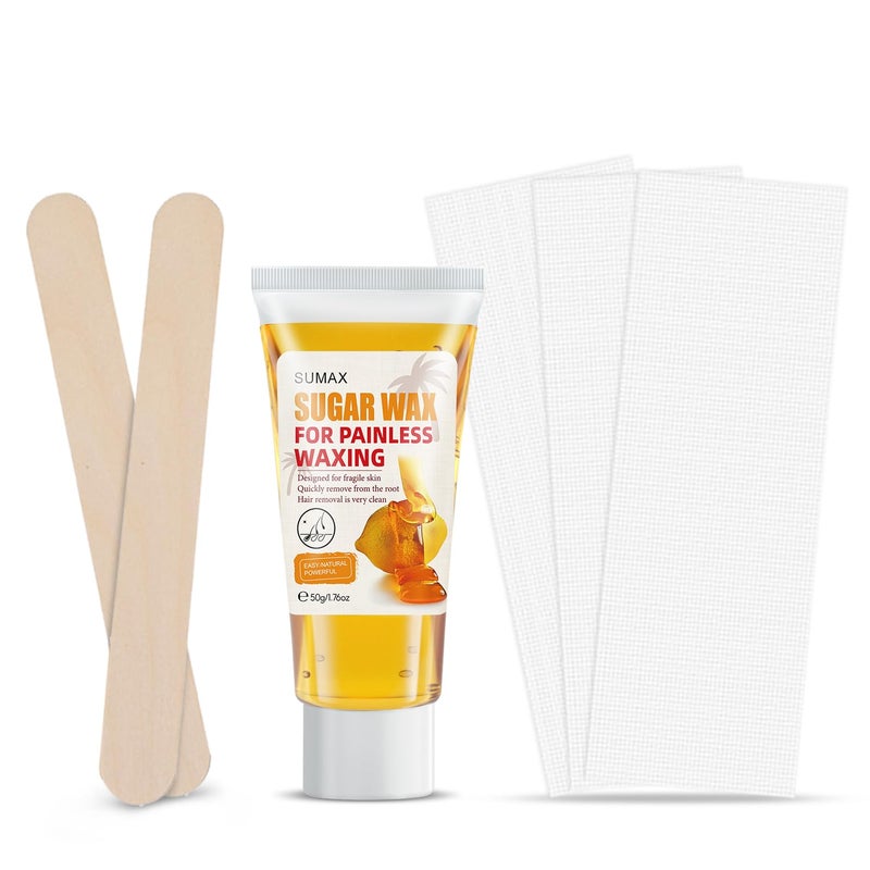 SUMAX Travel Waxing Kit Sugar Wax Hair Removal for Face Sugar Waxing Kit for Women Men Pubic Hair Sugar Paste Hair Removal for Bikini Underarm  Legs