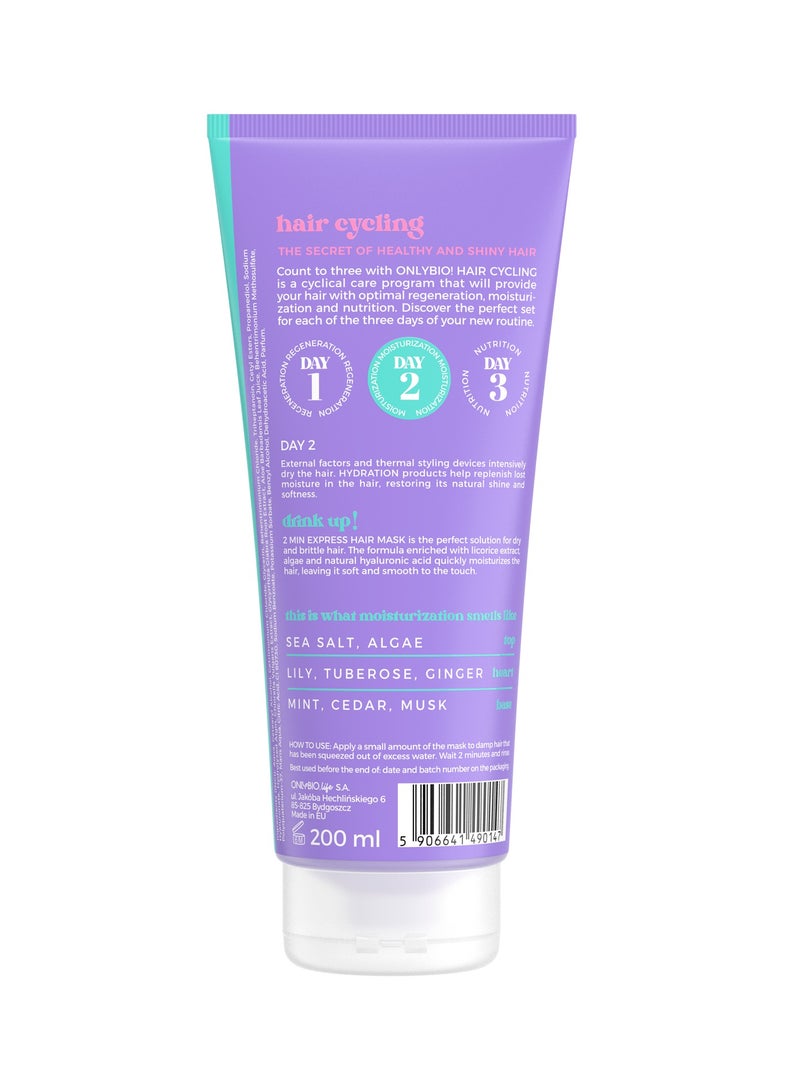 Onlybio Hair Cycling Hydration 2min mask express hair mask 200ml - Image 2