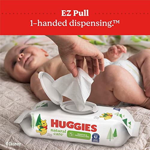 Huggies Natural Care Sensitive Baby Wipes, Unscented, Hypoallergenic, 99% Purified Water, 9 Flip-Top Packs (3 packs of 3), 504 Total Wipes (56 Wipes per pack), Packaging May Vary - Image 5