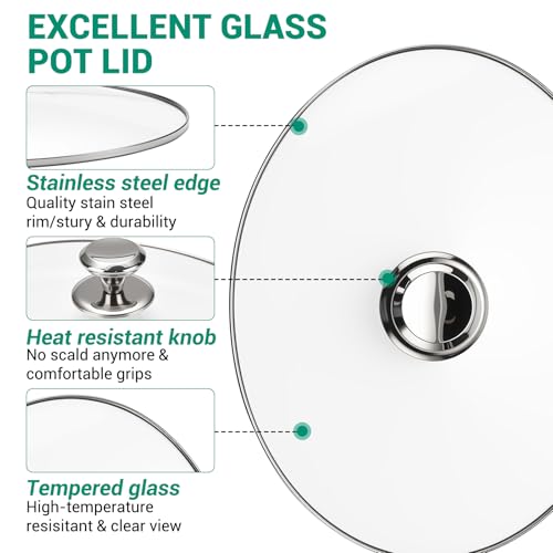 SUKABU Oval Glass Lid 8 Quart Replacement for Hamilton Beach 33480 Slow Cooker, 8qt Slow Cooker Lid Replacement, Clear Cooker Lid Replacement Part - Image 3