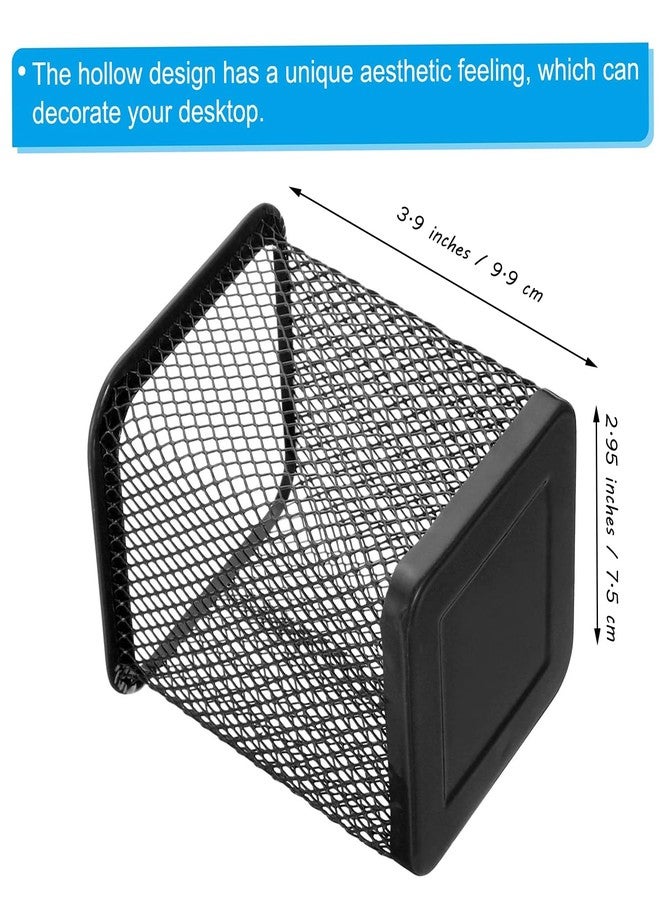 EastyGold Pen Holder Metal Pencil Organizer Mesh Cup Hollow Desktop Storage Bucket Stationery Office Square Container for Students Officer - Image 2
