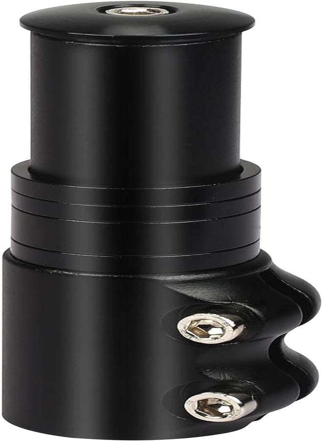 UDee Bicycle Fork Stem Extender Handlebar Extender Adapter Riser Adjustable Handlebar Stem Raiser Black Aluminum Alloy - Image 1