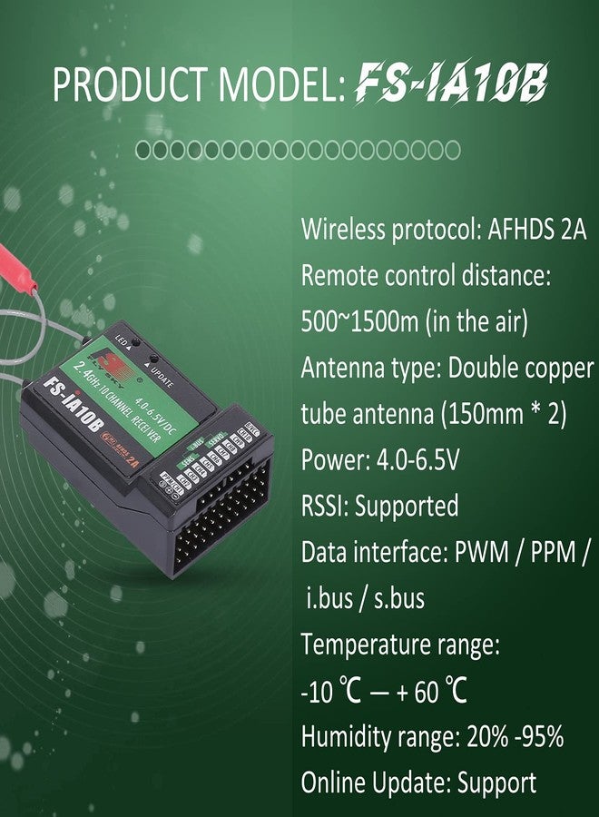 GoolRC Flysky FS-iA10B Receiver 2.4G 10CH Receiver PPM Output Compatible with Flysky FS-i6 FS-i6S FS-i6X FS-i10 Transmitter Remote Controller - Image 5