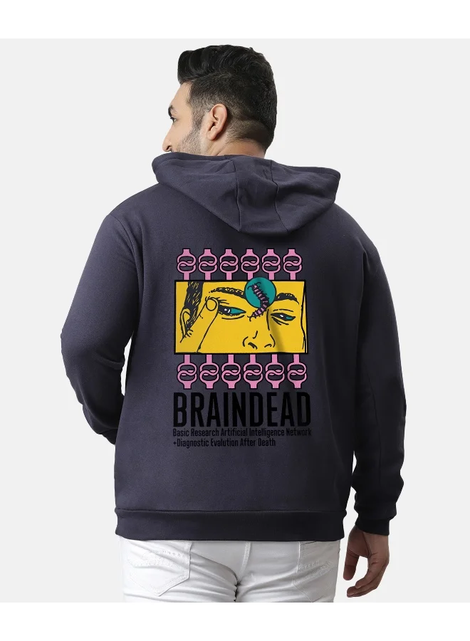 Instafab Plus Instafab Plus Men's Navy Blue Braindead Hoodie