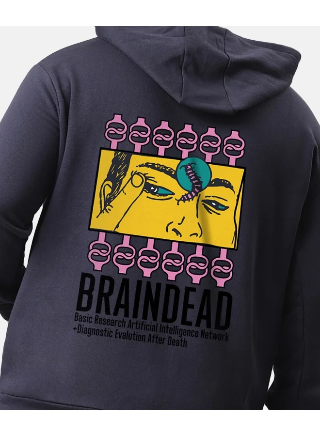 Instafab Plus Instafab Plus Men's Navy Blue Braindead Hoodie