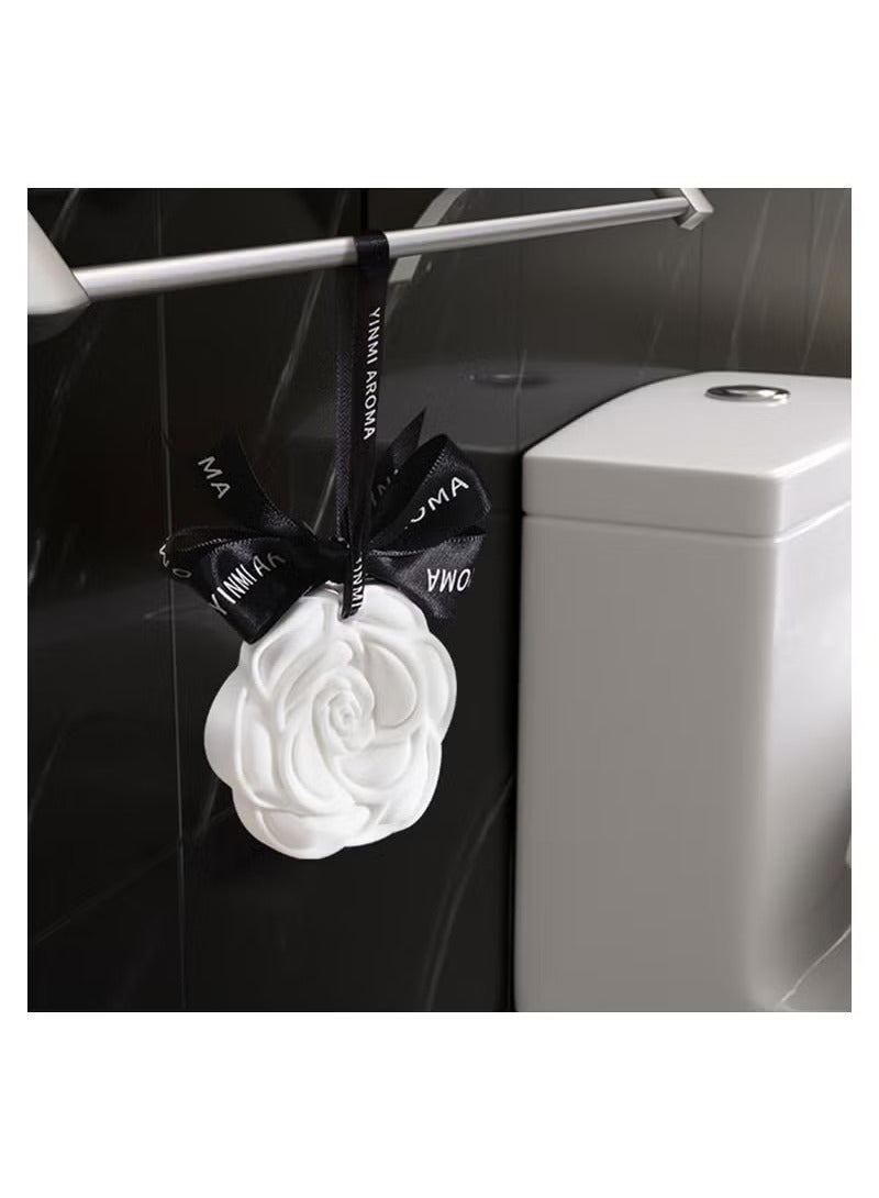 Car Air Fresheners for Women and Men 4 PCS Camellia Car Rearview Mirror Aromatherapy Pendant Aromatherapy Pendant Car Decor Cute Car Accessories - Image 3