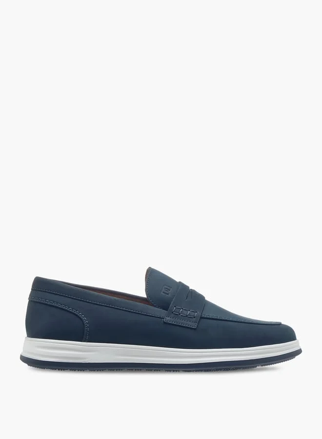 DUCHINI Men's Cutout Detail Slip-On Loafers