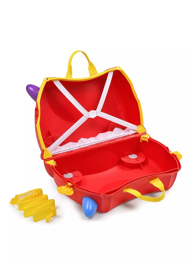 Trunki x Peppa Pig Ride-On Suitcase for Kids, 18L Carry-On Cabin Luggage with Wheels, Tow Strap and Lightweight Travel Storage - Image 2