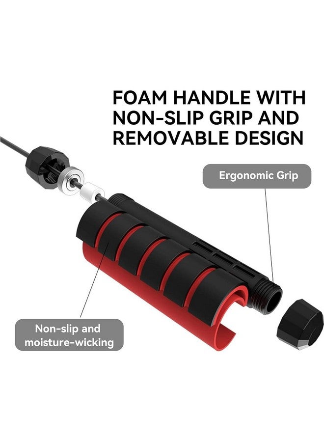 Konex Adjustable Skipping Rope for Men & Women | Jumping Rope for Fitness, Home & Gym Workouts (Red) - Image 4