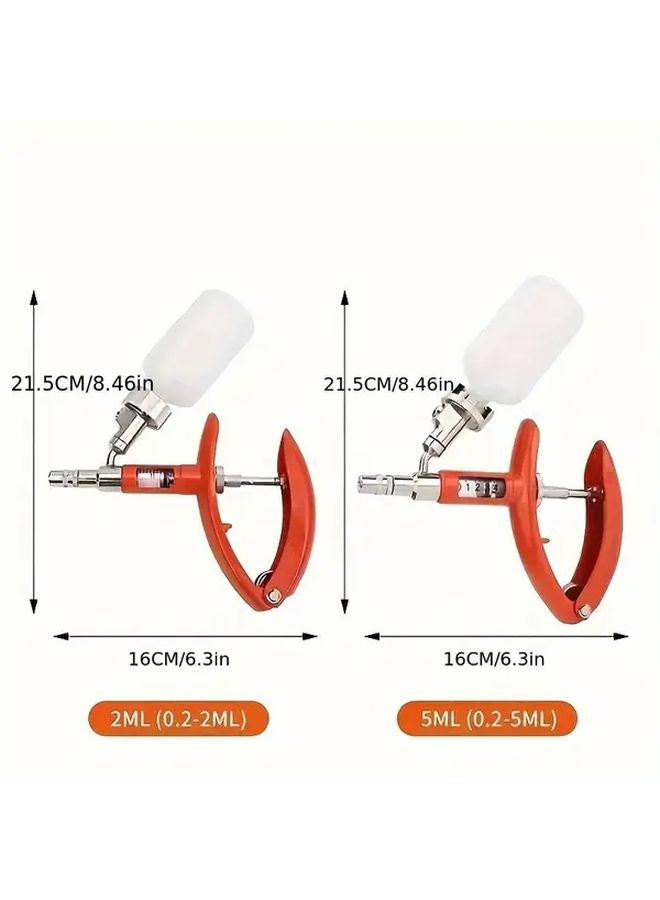 5ML Automatic Continuous Veterinary Vaccine Syringe For Pigs Sheep Poultry - Image 3