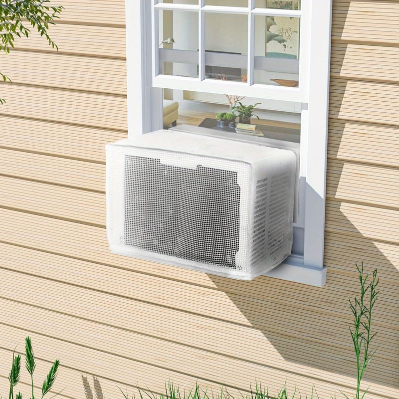White Full Cover AC Mesh Screen Window Unit Protector 20.47x12.2x12.99in - Image 4