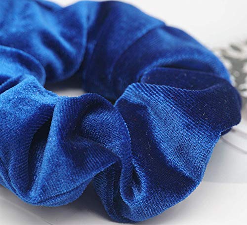 BeliciaVelvet Hair Scrunchies for Women Soft Velvet Scrunchie Set Solid Color Hair Ties Ponytail Hair Bands Elastic Big Large Fashion Boutique Daily Winter Fall Holiday Scrunchy Pack of 5 - Image 2
