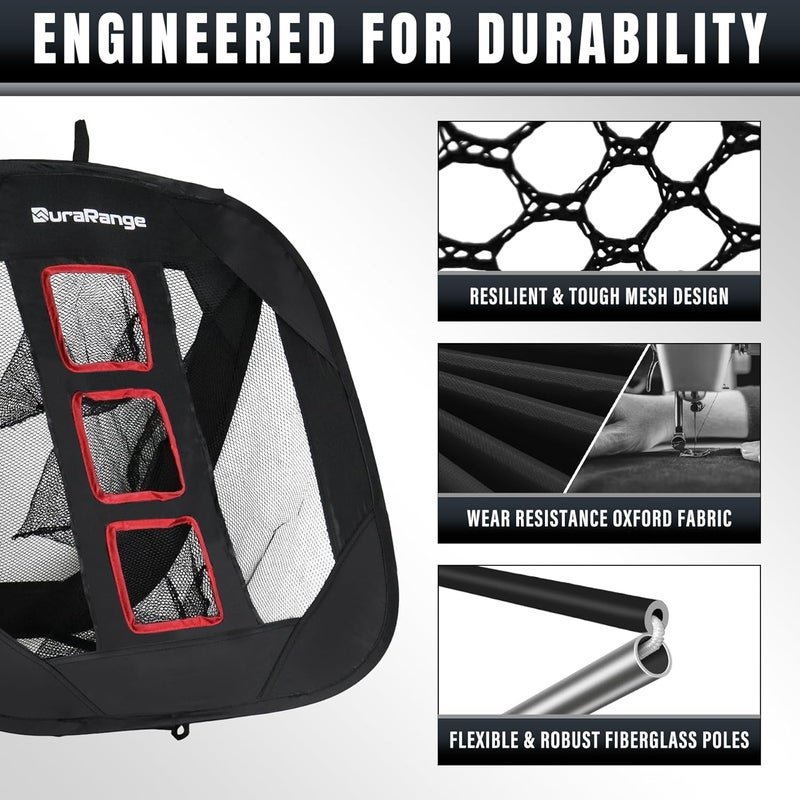 DURARANGE Pop-Up Golf Chipping Net - Ultimate Target Training Chip Aids for Precision & Distance, Outdoor | Indoor Practice, Golfer Gift - Image 3
