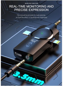 Houmt Clip On Microphone Wireless Lavalier Microphone For iPhone Laptop Computer iPhone Android Phone Camera Dual Wireless Microphones For Podcast Video Recording Youtube Tiktok Facebook Plug and Play  - Image 3