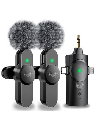 Clip On Microphone Wireless Lavalier Microphone For iPhone Laptop Computer iPhone Android Phone Camera Dual Wireless Microphones For Podcast Video Recording Youtube Tiktok Facebook Plug and Play - pzsku/Z50591247BD2FD7A2D9DBZ/45/1746509536/98e4db5a-76da-4a80-88d0-7781158952cf
