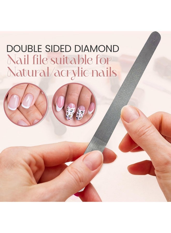 Krisp Beauty Stainless Steel Manicure Pedicure Metal Deb Diamond Nail File 7" inch, Double Sided Dust Coating Suitable for Natural or Acrylic Nails (Pack of 2) by Krisp Beauty - Image 3
