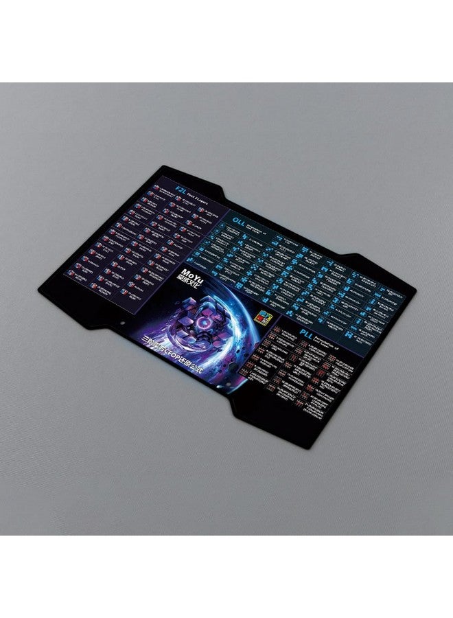 CuberSpeed CuberSpeed MoYu CFOP Cube Mat for Magic Cube Competition Mat Black Moyu Cubing mat for Speed Cube Timer  - Image 2