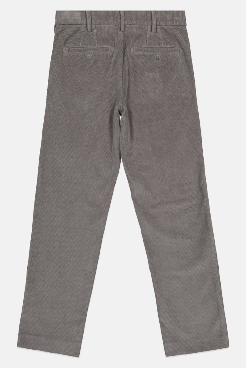 Celio Men Straight Stretchable Corduroy Pants, Grey - Image 3