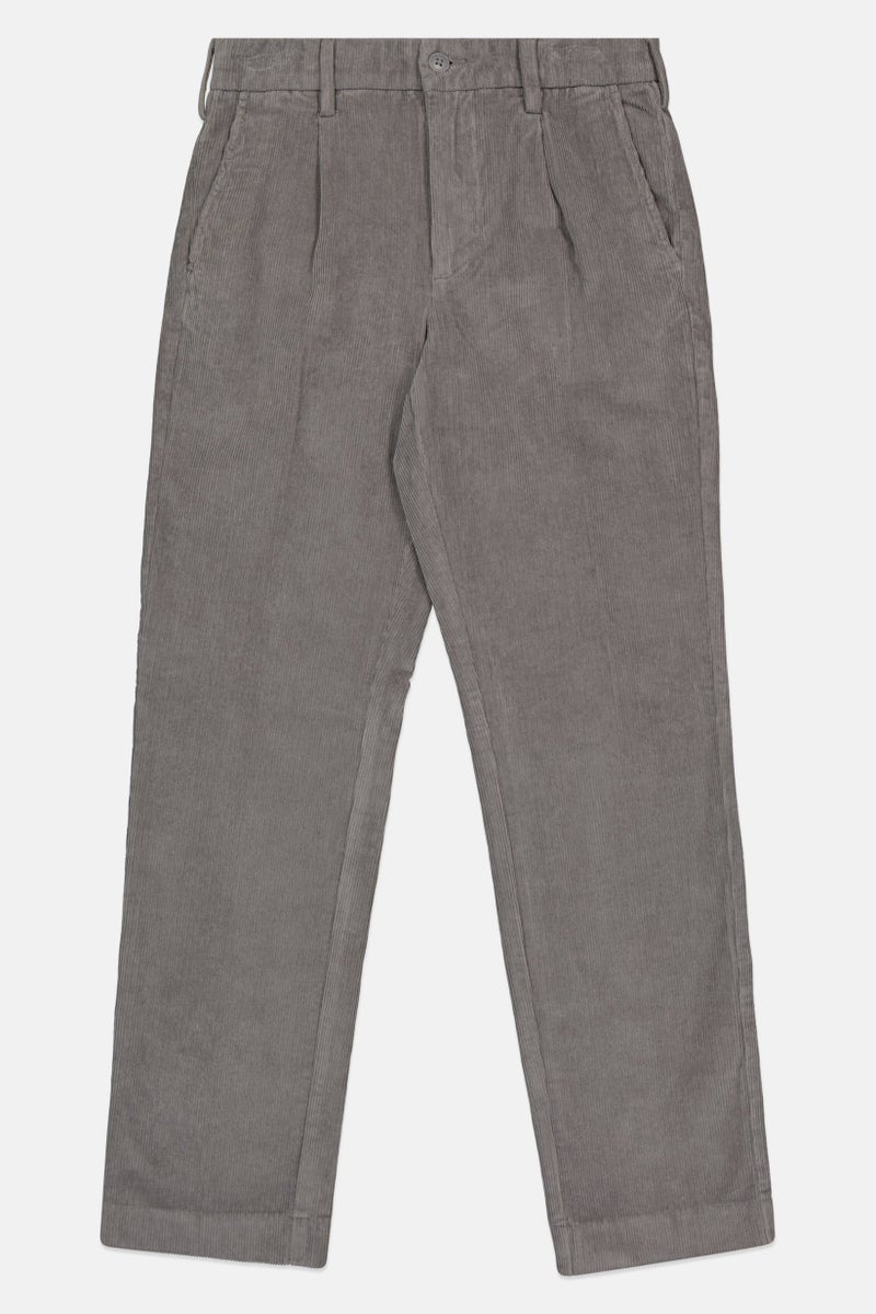 Celio Men Straight Stretchable Corduroy Pants, Grey - Image 2