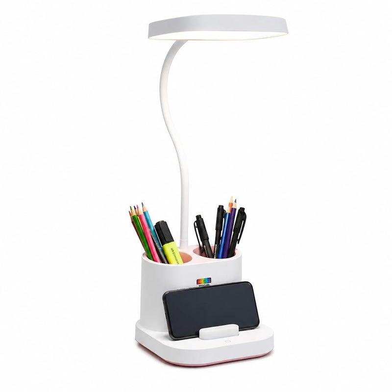 Multifunctional LED Desk Lamp with Pen Holder and Phone Base - Eye Comfort Study Lamp Modern Design for Study and Work - Image 1