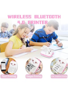 Houmt Label Maker Mini Photo Printer Bluetooth Inkless Printer with 1 Roll Thermal Printing Paper Compatible with iOS Android Small Pocket Printer for Photo Notes Receipt Memos  - Image 4