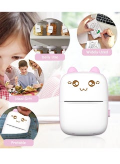 Houmt Label Maker Mini Photo Printer Bluetooth Inkless Printer with 1 Roll Thermal Printing Paper Compatible with iOS Android Small Pocket Printer for Photo Notes Receipt Memos  - Image 5