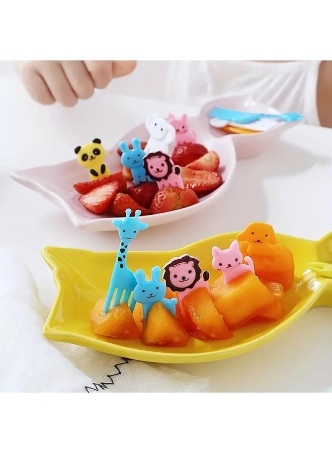 Hot Ant Moving Fruit Fork Creative Dim Fork Plastic Ant Party Fruit Cake Fork 12 Pack-Specifications:10pc Alpaca Opp Bag  - Image 4